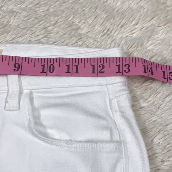 L'Agence Margot Japanese Denim High Rise Skinny Leg Jean Blanc White Resort - Picture 8 of 12